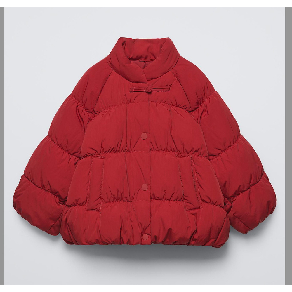 Zara Baby Red Down Puffer Jacket Size 2 yo NWOT